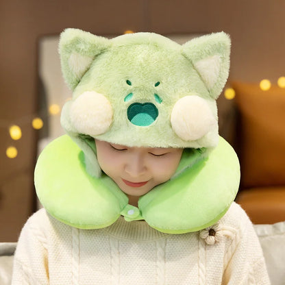 Coussin Cervicales Kawaii Vert