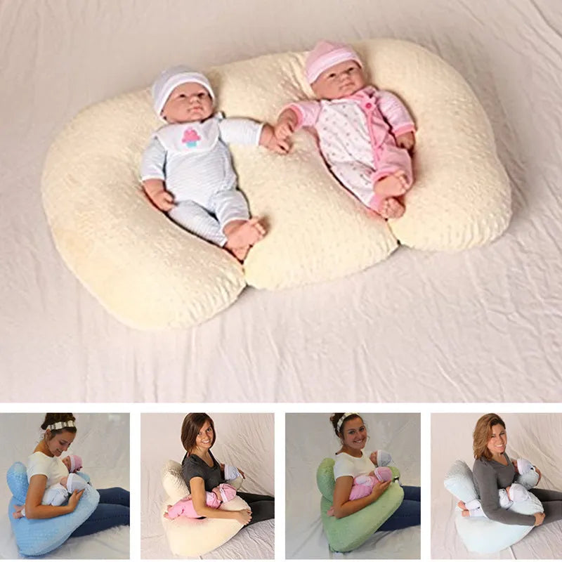 Coussin  d'Allaitement pour Jumeaux Blanc